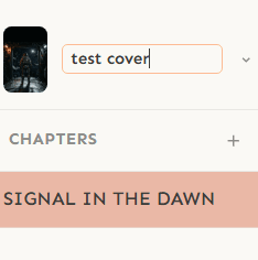 Chapter sidebar showing cover, book title, and chapter list