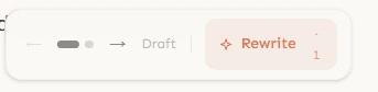 Version bar showing Draft version selected with gray dot